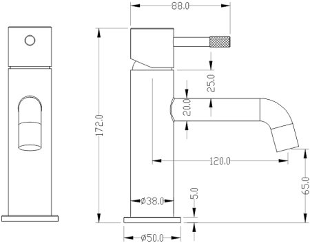 Смеситель для раковины Boheme Uno 461-MW Белый матовый 