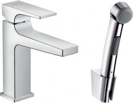 Смеситель для раковины Hansgrohe Metropol 32522000 с гигиеническим душем Хром 