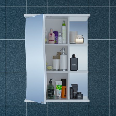 Зеркало-шкаф Санта Волна 55 свет левый 