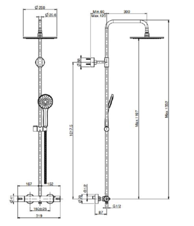 Душевая система Fima Carlo Frattini Wellness F3165/RP251CR хром 