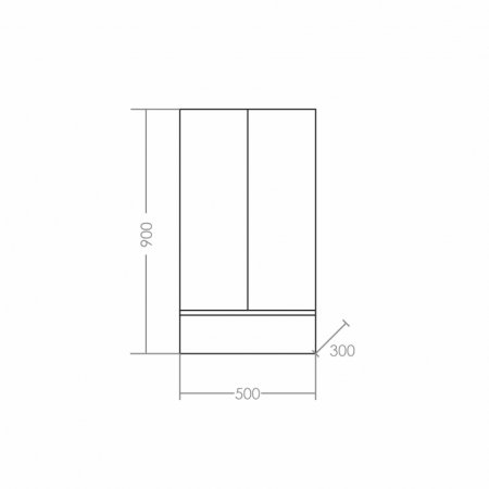 Шкаф для ванной навесной СаНта Марс 50/90 1 ящик 
