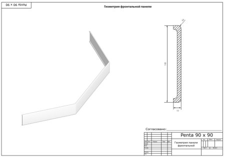Экран для поддона Bas Пента 90x90 NEW 