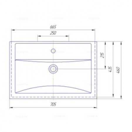 Тумба Санта Родос 70 с умывальником Фостер 70 