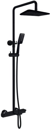 Душевая система Kaiser Elite 01182-2 с термостатом Черная матовая 