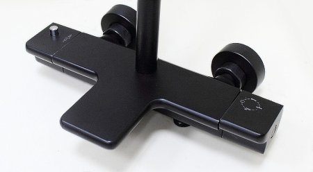 Душевая система Kaiser Elite 01182-2 с термостатом Черная матовая 