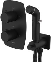 Смеситель Lemark Ursus термостатический с гигиеническим душем, встраиваемый (LM7240BL)