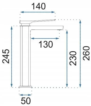 Смеситель для раковины без донного клапана Rea Creek REA-B8404 