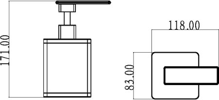 Дозатор для жидкого мыла Boheme 10969-B-CR Черный Хром 