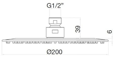 Верхний душ Webert AC1024560BRASS Черный 
