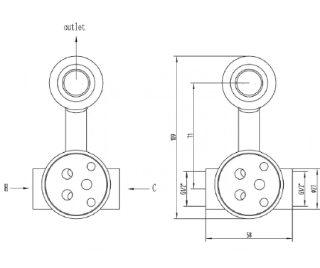 Гигиенический душ Milacio Vitoria MC.800.BBR со смесителем черный 