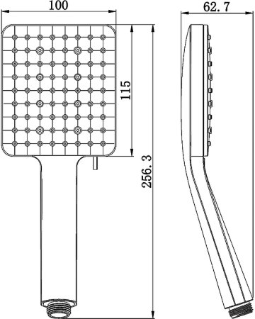Ручной душ Swedbe Calypso 5057 Хром 