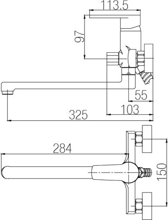 Смеситель Paulmark Wolfsburg Wo111005 универсальный 