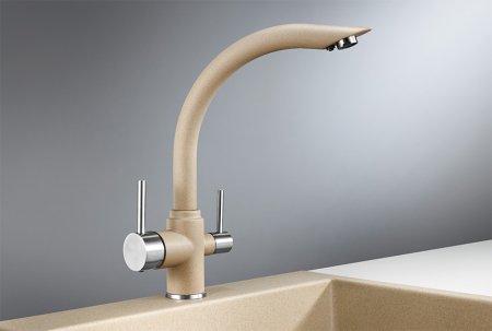 Смеситель Granula GR-2304 для кухонной мойки, песок 