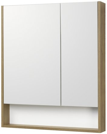 Зеркальный шкаф Aquaton Сканди 70 1A252202SDZ90 Белый Дуб рустикальный 