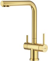 Смеситель для кухни с подключением фильтра Splenka S70.61.03, золотой сатин