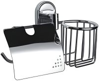 Держатель туалетной бумаги и освежителя воздуха Frap F19 F1903-1 с крышкой Хром