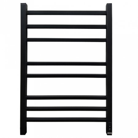 Полотенцесушитель электрический Grois Alex GR-102 500/800 П8 RAL9005 черный матовый диммер справа 