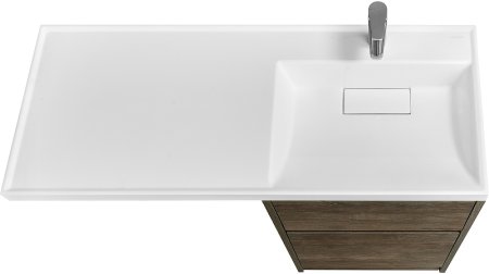 Тумба под раковину Aquaton Лондри 120 1A266901LHDY0 Дуб Кантри без фасада 