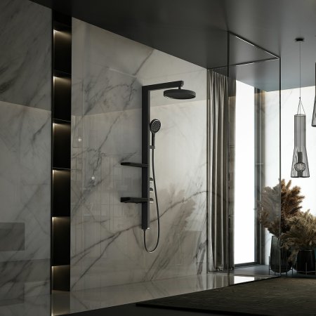 Душевая система Vincea Inspire VSFS-3I11MB Черная матовая 