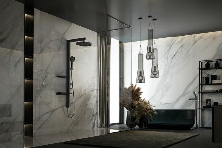 Душевая система Vincea Inspire VSFS-3I11MB Черная матовая 