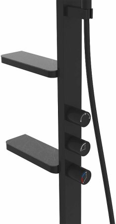 Душевая система Vincea Inspire VSFS-3I11MB Черная матовая 