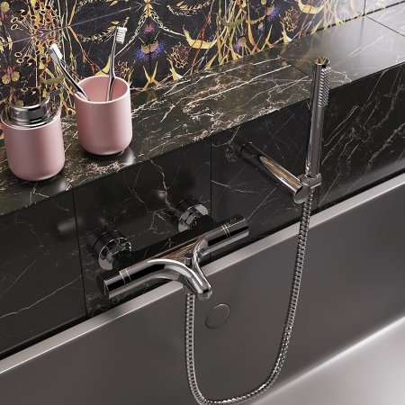 Смеситель для ванны Paini Arena 92CR105THKM с термостатом Хром 