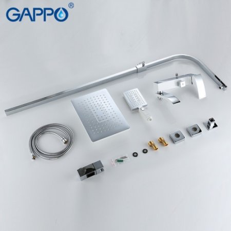 Душевая система Gappo G07 G2407-8 Белая Хром 