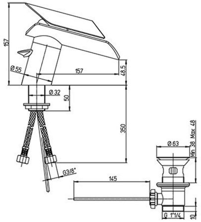 Смеситель для биде Paini Morgana 73CR306LZKM Хром 