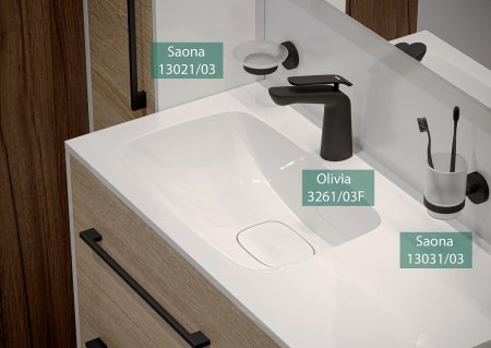 Смеситель Timo Olivia 3261/03F для раковины, черный 