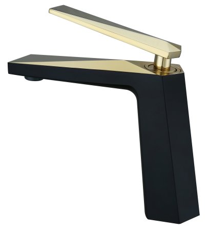 Смеситель для раковина Boheme Venturo 381-B Черный / Золото 