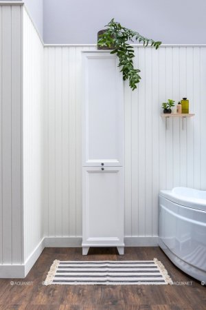 Пенал Aquanet амели белый матовый 