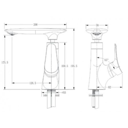 Смеситель для раковины Kaiser Modern 99211 Хром 