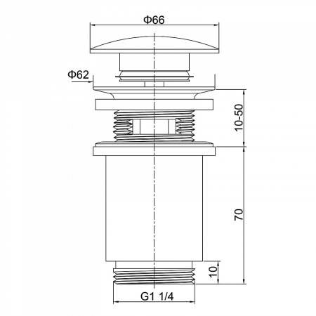 Донный клапан для раковины Timo 8011/02 antique 