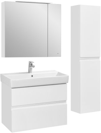 Зеркальный шкаф Roca Oleta 80 A857647501 с подсветкой Белый матовый 