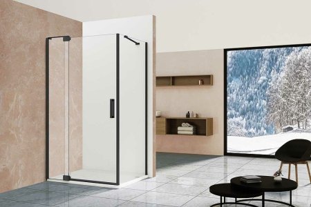 Душевой уголок Vincea Extra 110х90 VSR-1E101190CLB профиль Черный стекло прозрачное 