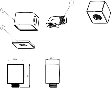 Душевая система Aquanet Static 2.03 257159 Хром 