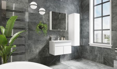 Зеркальный шкаф Roca Up 60 ZRU9303015 L с подсветкой Белый глянец 