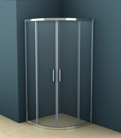 Душевой уголок Azario Ostin AZ-121 S А 90*90*195 профиль Хром стекло прозрачное 