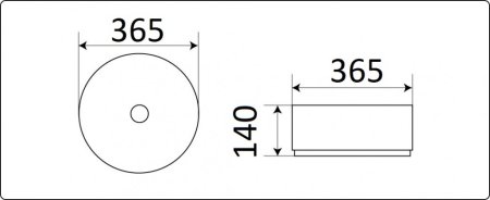Раковина CeramaLux C1055 накладная 