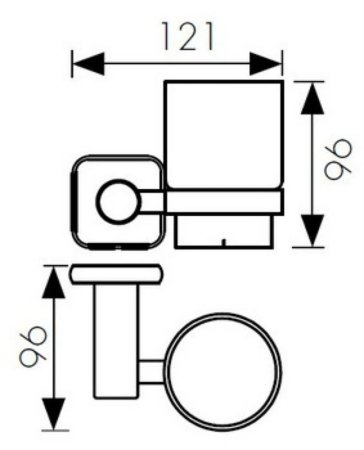 Стакан для зубных щеток Kaiser KH-4705 Бронза 