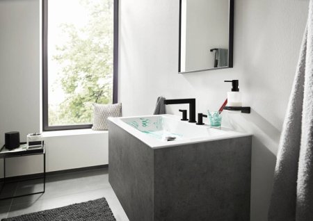 Смеситель Hansgrohe Finoris 110 76033670 для раковины, матовый черный 