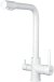 Смеситель для кухни с подключением фильтра Shevanik S328C, белый 