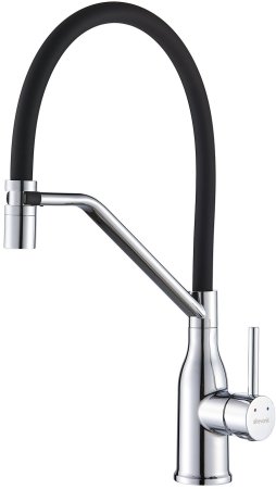 Смеситель для кухни с гибким изливом Shevanik S343-3, хром 