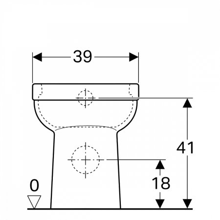 Унитаз приставной Geberit Renova Comfort Square 218500000 