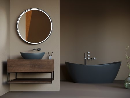 Ванна из искусственного камня Salini Noemi 170х75 101722MRF покраска по RAL полностью матовая 