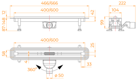 Душевой трап RGW SDR-56 
