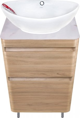 Тумба под раковину Style Line Атлантика Люкс Plus 60 СС-00002216 Ясень перламутр 