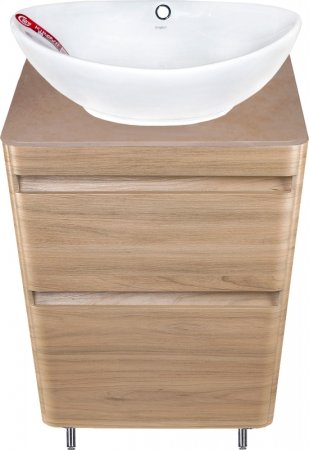 Тумба под раковину Style Line Атлантика Люкс Plus 60 СС-00002216 Ясень перламутр 