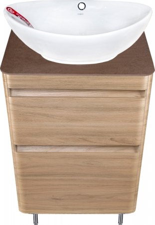 Тумба под раковину Style Line Атлантика Люкс Plus 60 СС-00002216 Ясень перламутр 