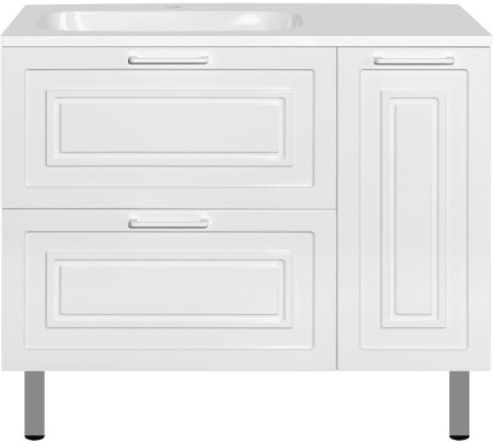 Тумба под раковину Style Line Альба 90 L Люкс Plus ЛС-000010052 Белая 